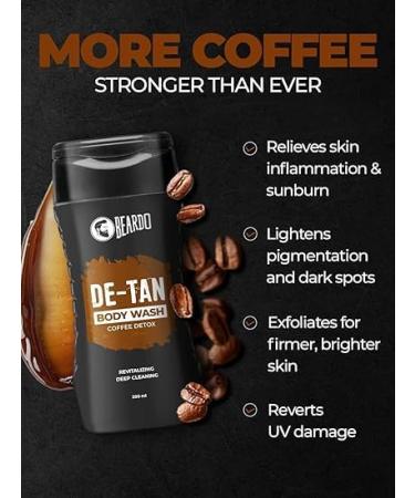 Bear_do De-Tan Body Wash for Men | 200ml Tan Removal & Caffeine Infusion | Coffee & Aloe Extracts | Refreshing Body & Face Cleanser - Buy Online on GoSupps.com