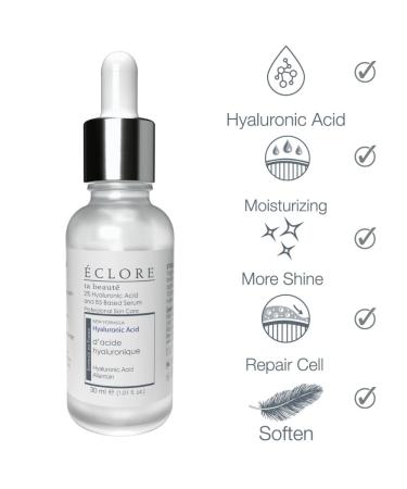 Hyaluronic Acid Face Serum 2% & B5 - Lightweight Oil-Free Hydrating Anti-Aging Skincare for Dry Skin - Fragrance-Free Plumping Serum 30ml - Buy Online on GoSupps.com