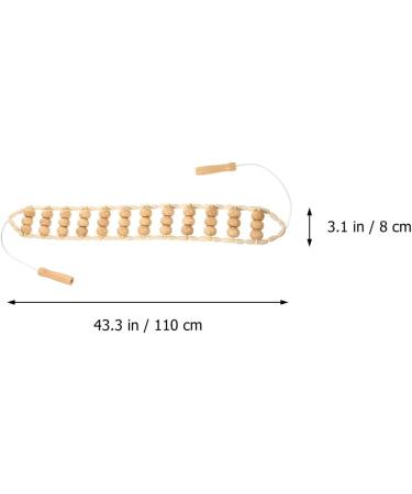 Handmade Wooden Massage Roller Rope - Portable Muscle Relief Tool for Back Waist Foot Neck & Leg | 1pc Trigger Point Design - Buy Online on GoSupps.com