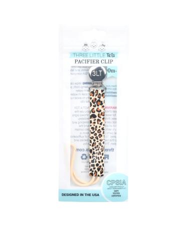 Silicone Leopard Printed Pacifier Clip by Three Little Tots | Modern, Short & Safety Tested - Buy Online on GoSupps.com
