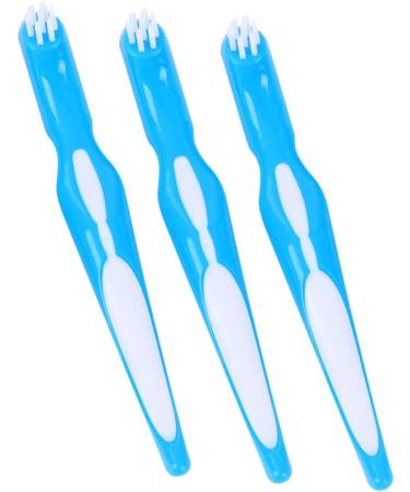 Minkissy 9 StK Prosthesis Cleaning Brush - Double-Sided Toothbrush for Dentures & False Teeth Care - Portable & Effective Detergent - Buy Online on GoSupps.com