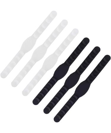 Exceart Masks Retainer - 6 Adjustable Silicone Ear Straps for Mouth Protection (Black & Transparent) | Anti-Slip Ear Extensions for Ultimate Comfort - Buy Online on GoSupps.com