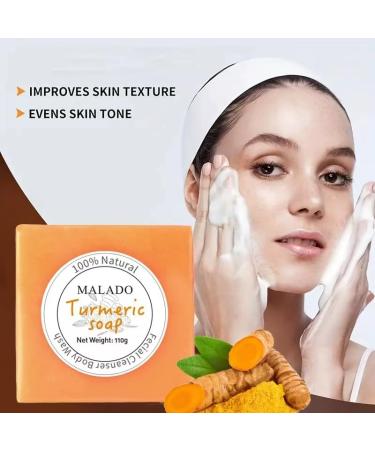 Natural Handmade Turmeric Soap Bars for Face & Body - 3 Pack | Vegan Deep Cleansing for Smooth Skin - Buy Online on GoSupps.com