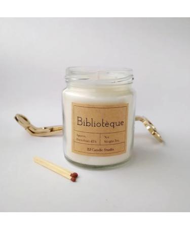 Library Scented Soy Wax Candle - Eco-Friendly & Vegan Gift for Old Books Lovers | White Candle - Buy Online on GoSupps.com