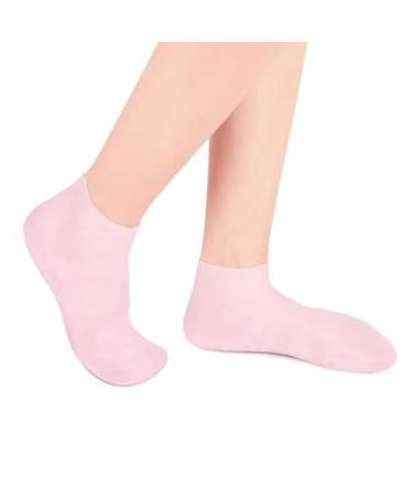 One Pair Anti Slip Moisturising Silicone Socks Comfortable Dry Cracked Feet Socks Foot Care Foot Spa Gel Silicone Socks for Women Foot Dry Cracked
