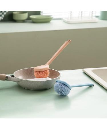 SZHO Long Handle Cleaning Hanging Household Pot Brush for Pans Pots Kitchen Stoves Kitchen Utensils Cleaning Ideal for Clean White - Buy Online on GoSupps.com