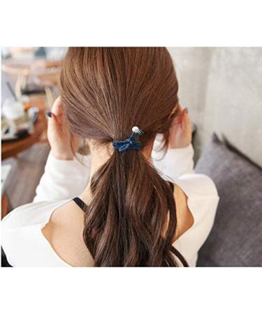 25 sets of elastic head rope different style of hair scrunchies Hair Ties Hair Scrunchies Elastic Hair Bands Pearl Ouchless Ponytail Holders Lucky Bowknot Flower Hair Accessories - Buy Online on GoSupps.com