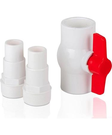 Buy AR512 Pool Shut-Off Valve with 2 Hose Adapter Connections (38mm & 32mm) - International Shipping Available - Buy Online on GoSupps.com