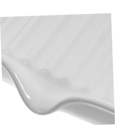Amosfun Ceramic Soap Dish Soap Plate Stand Soap Storage Organizer Porcelain Soap Dish Sink Drain Ceramic Soap Container Portable Soap Storage Bath Sponges Nordic Ceramics White Tray - Buy Online on GoSupps.com