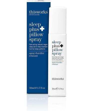 This Works Sleep Plus Pillow Spray 50 ml - Motion-Activated Sleep Spray Infused with Lavender Camomile and Vetivert - Science-Backed Pillow Spray Designed to Aid Restless Sleepers Deep Sleep Plus 50ml