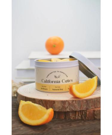 Invigorating California Cuties Candle | All-Natural Soy Wax Candle for Relaxation and Stress Relief | Light Up Your Day Candle White MINHRIN1002
