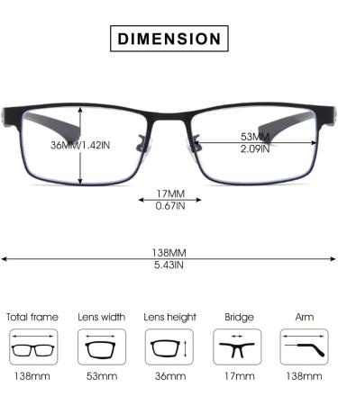 Buy Vevesmundo Self-Tinting Reading Glasses | Multifocal Blue Light Filter Eyewear for Men & Women | 2.5x Magnification Sun Protection & Style - Buy Online on GoSupps.com
