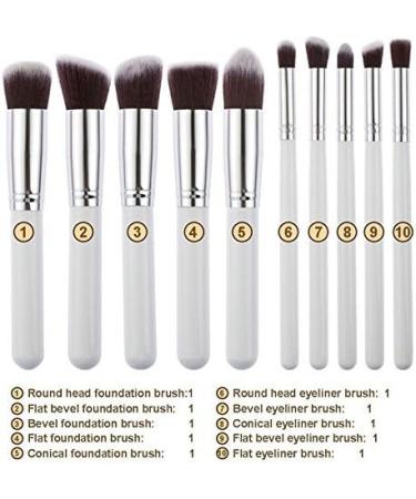 Demarkt 10-Piece Makeup Brush Set | Premium Silver Cosmetic Brushes for Eyeshadow & Face | Professional Make-up Brush Set with Etui - Buy Online on GoSupps.com