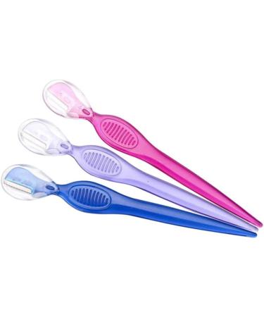 3Pcs Dermaplaning Tool Kit - Facial Shaver & Eyebrow Trimmer | Beauty Makeup Tools - Purple | International Shipping Available - Buy Online on GoSupps.com