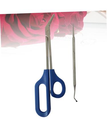 minkissy Nail File 2 Sets Limas De U as Stainless Steel Silver Color Grooming Kit Manicure Kit Long Handle Daily Life Everyday Dal for a Friend Nail Pregnant Woman Commodity - Buy Online on GoSupps.com