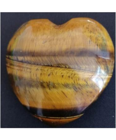Crystal 1 Piece of 57-60 mm Natural Gemstone Quartz Crystal Heart Stone and Tiger Eye Specimen Carved Heart Suitable for Home Office Decoration ERTEYIN - Buy Online on GoSupps.com
