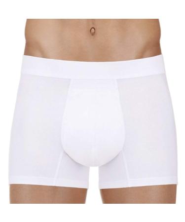 PROTECHDRY - Washable Urinary Incontinence Cotton Boxer Brief Underwear for Men with Front Absorbent Area White Large 36-38" Waist White L (Pack of 1)