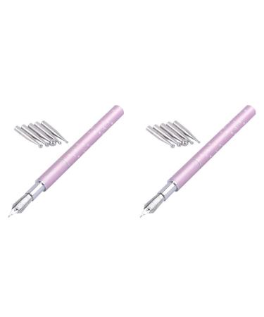 Exceart 2 sets of colored pen Gel-nail kit GEL-NAGELLACK kit nail brush Manicure-pencil accessories Manicure-style sign Nail-Art-Accessoire Nail Mall pins Paint nail polish metal