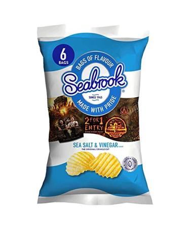Seabrook Crinkle Cut Crisps Salt & Vinegar 6 x 25g