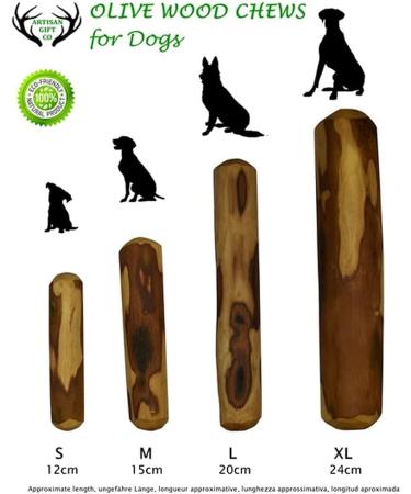 Artisan Gift Co Olive Wood Dog Timer - 100% Natural | Perfect for Dogs 25-40 kg | L-20 cm - Buy Online on GoSupps.com