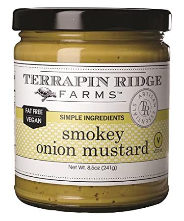 Terrapin Ridge Farms Gourmet Vegan Smokey Onion Gourmet Mustard for Burgers Brats Chicken Salad and Deviled Eggs  One 8.5 Ounce Jar - Buy Online on GoSupps.com