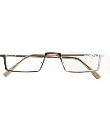 Eyekepper Quality Metal Half-Rim Reading Glasses - Silver +0.75 | Stylish & Comfortable International Shipping - Buy Online on GoSupps.com