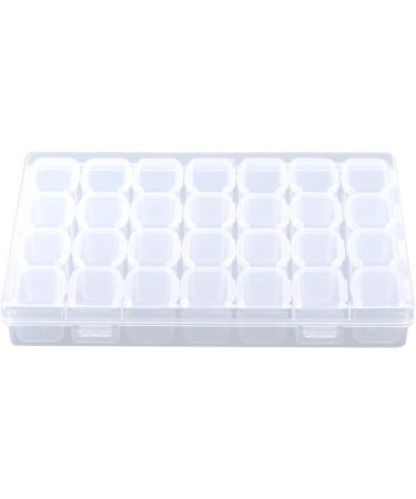 Buy Clear Plastic Tablet Box - 28 Slots Adjustable Medicine & Jewelry Organizer for International Shipping - Buy Online on GoSupps.com
