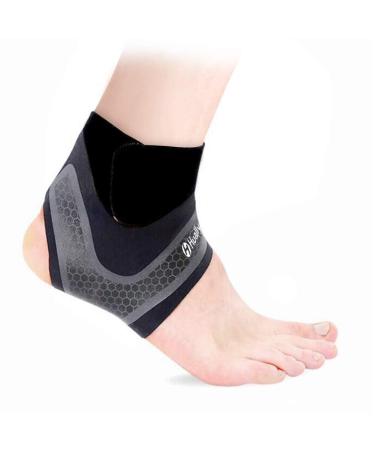 Hually One Pair Adjustable Ankle Support Ankle Support Breathable Open Heel Adjustable Size Ankle Brace for Men Women Foot Pr