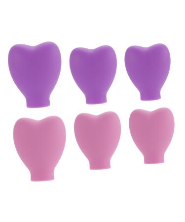 6pcs Makeup Brush Dust Cover Silicone Cosmetic Brush Word Hair Clips Lipstick Brush Cover Makeup Protective Cover Beauty Makeup Bags Holder Headgear Make up Travel