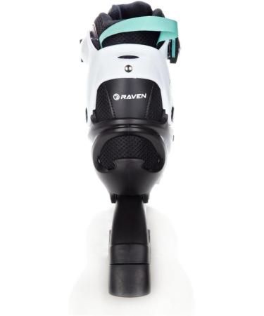 Raven Adjustable Inline Skates 2-in-1 | Advanced ABEC7 Softboot Double Shock Absorb System | Black/Mint Size 35-39 - Buy Online on GoSupps.com
