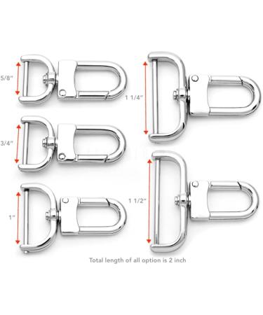 CRAFTMEMORE 2pcs Detachable Snap Hook Swivel Clasp w/Screw Bar - 1-1/2 Inch Brushed Brass - Buy Online on GoSupps.com