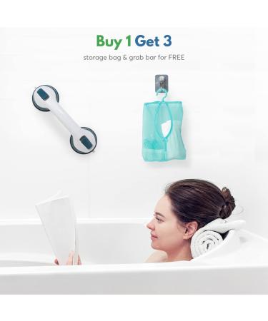 Auitoa Shower Stool with Holder & Handles | Tool-Free Assembly Adjustable Seat for Seniors, Elderly, Handicapped, Pregnant | 350lbs Capacity - Buy Online on GoSupps.com