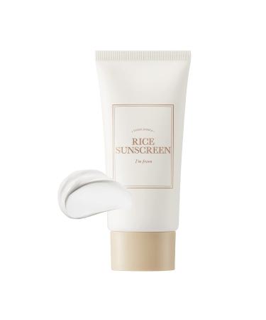 I'm from Rice Sunscreen 50ml Physical rice extract 41% Non-nano zinc oxide Reef friendly skin sun protection