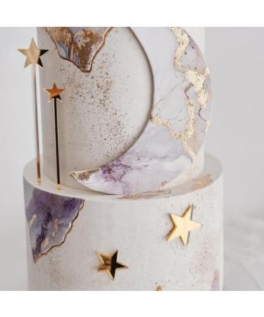 12PCS Acrylic Star Cupcake Toppers Twinkle Star Cupcake Picks for Wedding Baby Shower Birthday Party - Buy Online on GoSupps.com