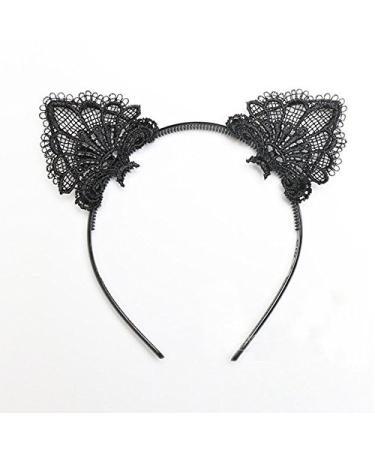 Sexy Lace Cat Ears Headband | Women's Fashion Hair Accessories - Black | Akak Store - Buy Online on GoSupps.com