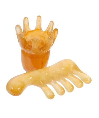 Frcolor 4-Piece Antistatic Massage Comb Set | Resin Head Scalp Massager & Jade Comb Tools for Hair Care | International Shipping Available - Buy Online on GoSupps.com