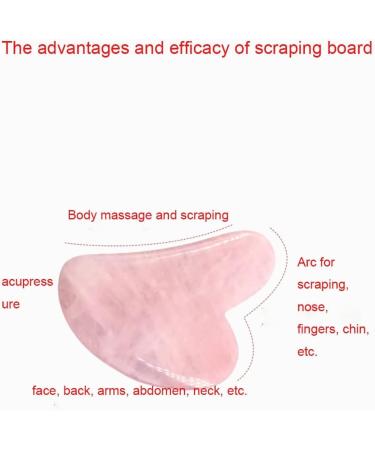 Natural Pink Crystal Jade Face Eye Neck Beauty Massager Heart Shaped Jade Massager  - Buy Online on GoSupps.com