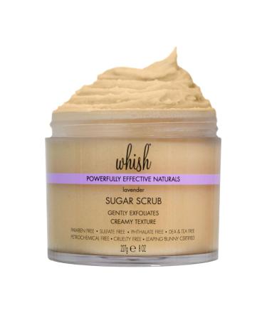 Whish Beauty Lavender Exfoliating Sugar Scrub - Gentle Body Scrub for Women - Paraben & Sulfate Free - Brown Sugar with Raspberry Aloe & Shea Butter - 8 oz - International Shipping Available - Buy Online on GoSupps.com