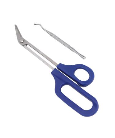 Long Handle Toenail Clippers Ergonomic Firm Toenail Scissors Sturdy Rust Proof Portable Toenail Lifter for Home Travel for Elderly for Pregnant Woman(L)