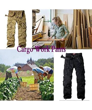 Women's Cotton Cargo Work Pants - 8 Pocket Military Army Combat Style | Black - Buy Online on GoSupps.com