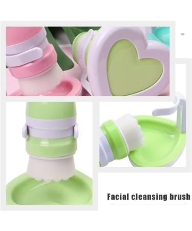 POPETPOP 1PC face Brush Facial Brush Manual Facial Brush face Scrub Brush Blackhead Scrubber Silicone scrubbers Facial Cleansing Brush Household Plastic abs Miss Storage Rack 11x8cm Green - Buy Online on GoSupps.com