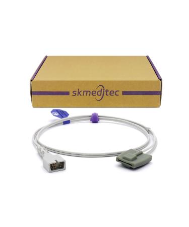 SkMeditec Spo2 sensor 9.8 feet compatible with NellCor monitor for Oxismart Spo2 module small reusable probe with 7-pin connection Childfingersoft 9.8 feet