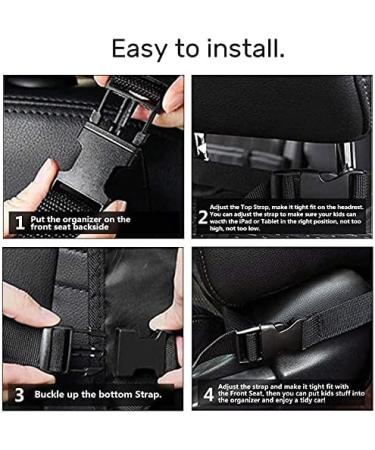 OKEECA Car Back Seat Organisers with 10 Protectors - Kid-Friendly Car Organizer with 8 Pockets - Kick Mat for Toys, Drinks, Snacks - Car Accessories for Kids & Toddlers - Buy Online on GoSupps.com