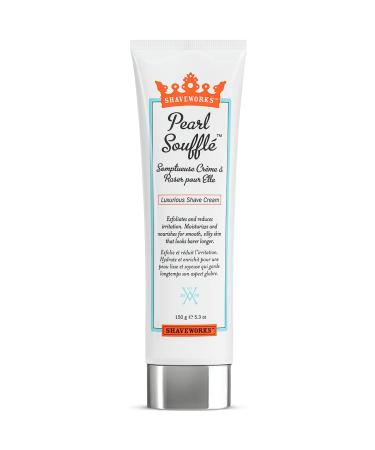 Shaveworks Pearl Souffl Shaving Cream for Women  Soothing, Hydrating Shave Lotion for Legs, Underarms, Bikini Area  Reduces Irritation, Slows Future Hair Growth 5.3 Fl Oz 5.3 Ounce (Pack of 1)