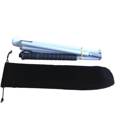 Aluminum Mobility Folding White Cane for Vision Impaired and Blind People (folds down 6 sections) (150cm (59.1 inch) Black Handle) 150cm (59.1 inch) Black Handle - Buy Online on GoSupps.com
