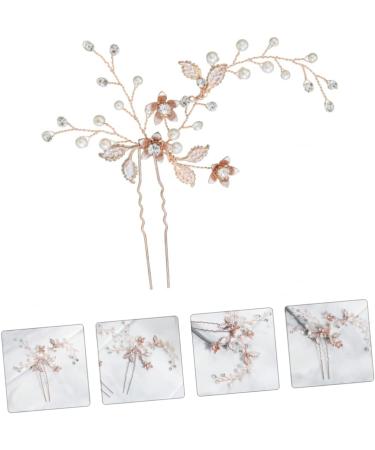 Angoily 1pc Handmade Hairpin U-shaped Hairpins Rhinestone u Rhinestone Hair Stick Heart Rhinestones Pearl Hair Pin Hanfu Hair Accessories Floral Hair Accessories Hair Dryer Vintage Bride - Buy Online on GoSupps.com