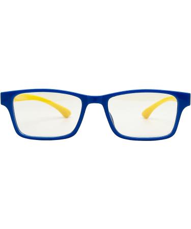Buy LHSDMOAT Children's Blue Light Filter Glasses | Block Blue Light Rectangular Frame Gaming Glasses - Blue/Yellow - Buy Online on GoSupps.com