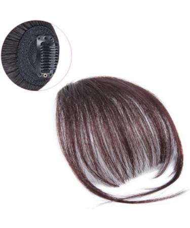 NUSITOU Piece Air Fringe Bangs Wispy Fringe Bangs Clip on Bangs Brown Clip in Hair Extensions Real Human Hair Wispy Bangs Wig Bangs Hair Clip Ponytail Miss Artificial Hair Accessories 18.00X6.50X0.50CM Brown - Buy Online on GoSupps.com