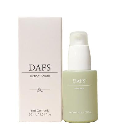 DAFS Retinol Serum for Face - Anti Aging Retinol with Hyaluronic Acid Vitamin E and Gotu Kola Skin Smoothing Fine Line Reduction and Hydration Boosting Dermatologist-Tested -30ml