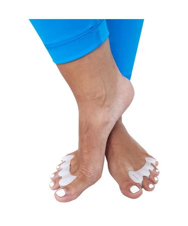 Posture Toe Separators Dividers to Correct Bunions  Foot Pain  Plantar Fasciitis  Blisters  Calluses Relief Restore Feet (Small (Women Shoe Size: 5-9 / Men Shoe Size: 6-7))